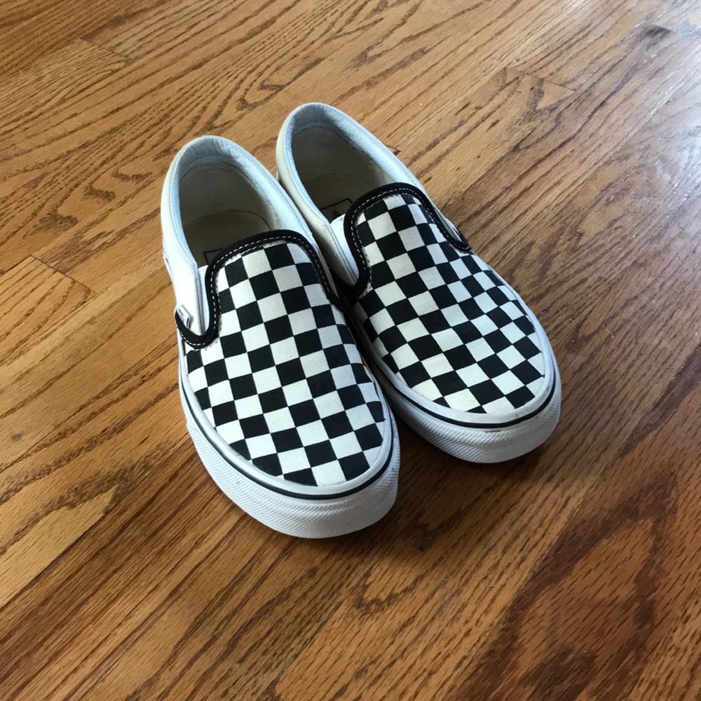Slip on checkered vans